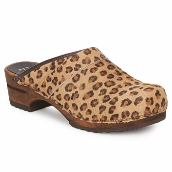 Pantofi Femei Saboti Sanita CAROLINE Leopard