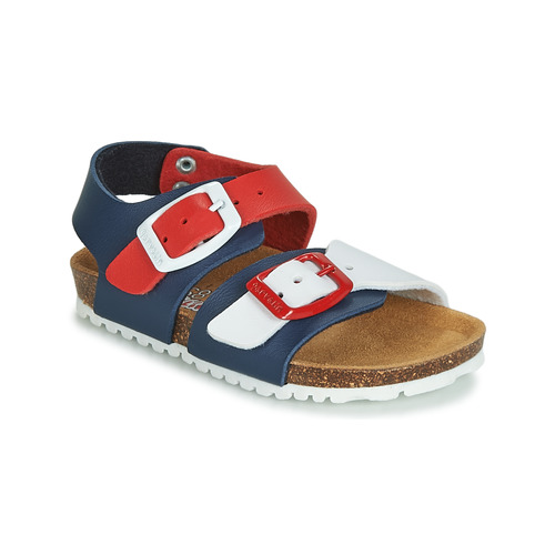 Pantofi Copii Sandale Garvalin BIO  BOY Albastru / Roșu / Alb