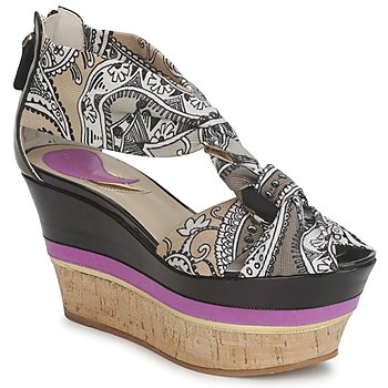Pantofi Femei Sandale
 Etro 3467 Gri / Negru / Violet