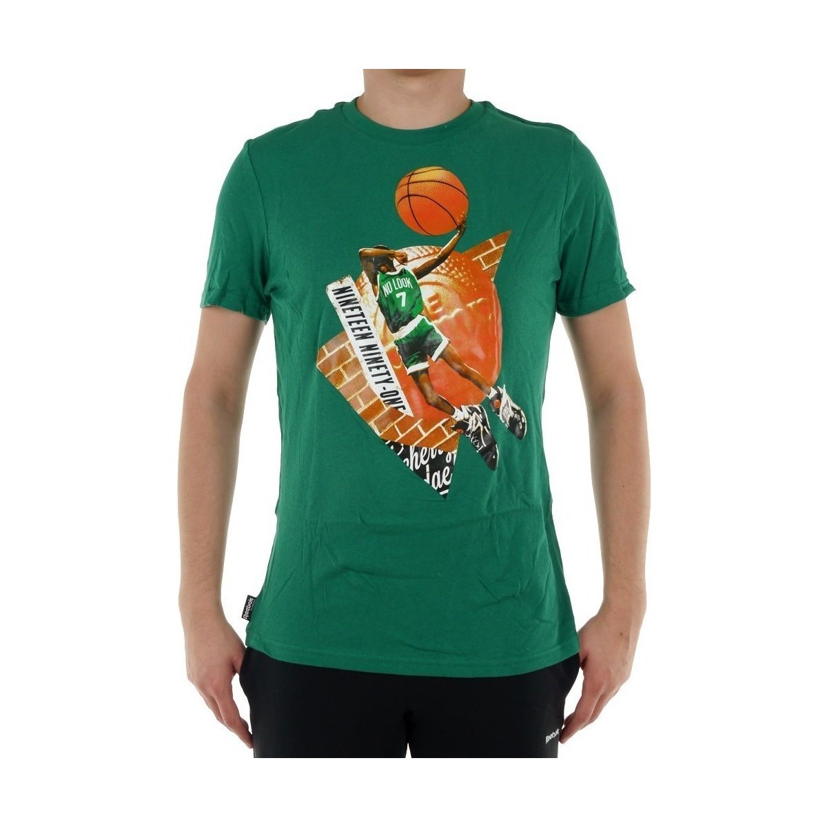 Îmbracaminte Bărbați Tricouri mânecă scurtă Reebok Sport Classic Basketball Pump 1 Tshirt verde