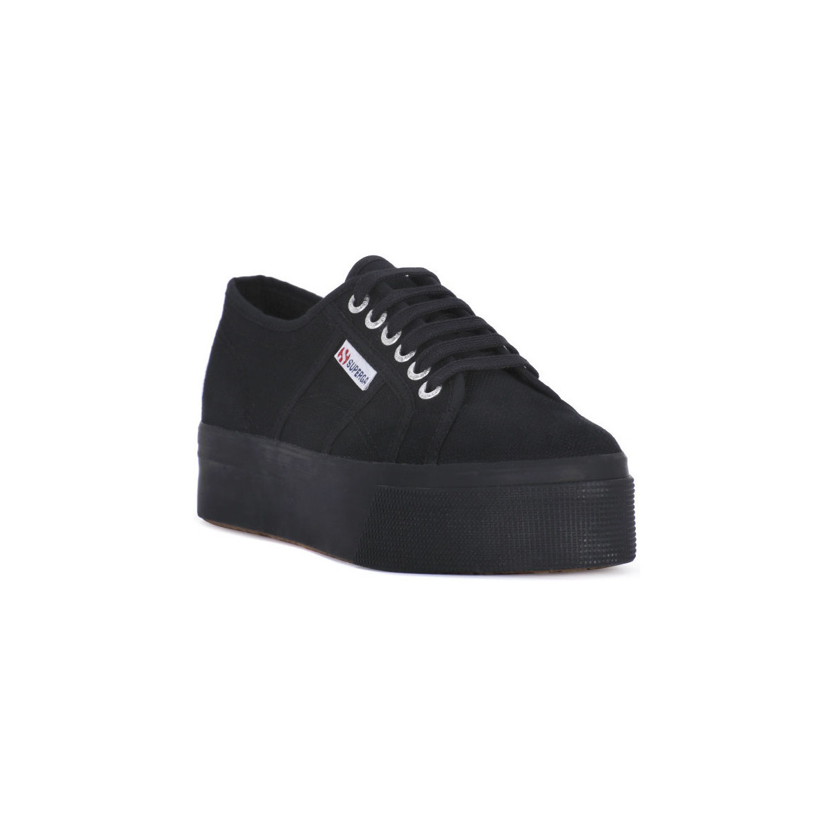 Pantofi Femei Sneakers Superga COTU FULL BLACK UP AND DOWN Negru