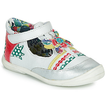 Pantofi Fete Balerin și Balerini cu curea Catimini PANTHERE Alb /  multicolor