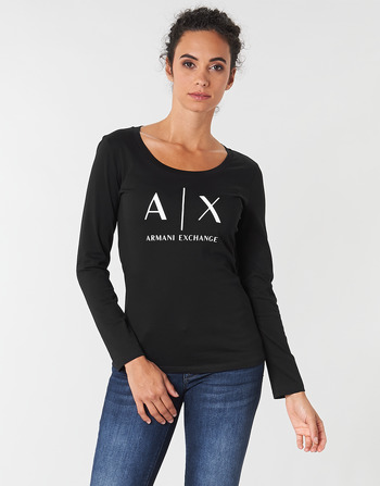 Îmbracaminte Femei Tricouri cu mânecă lungă  Armani Exchange 8NYTDG-YJ16Z-1200 Negru