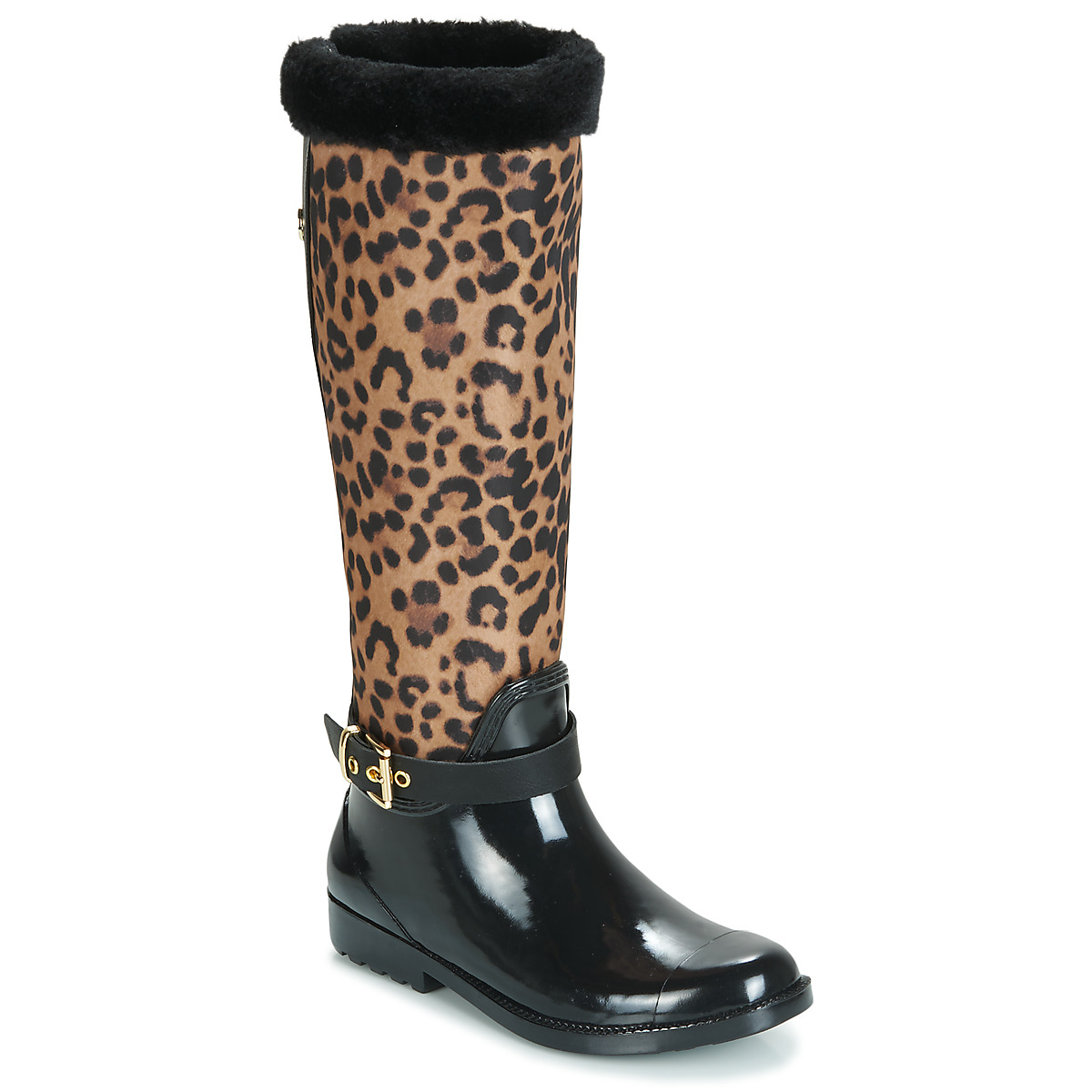 Pantofi Femei Cizme de cauciuc Guess CICELY Negru / Leopard