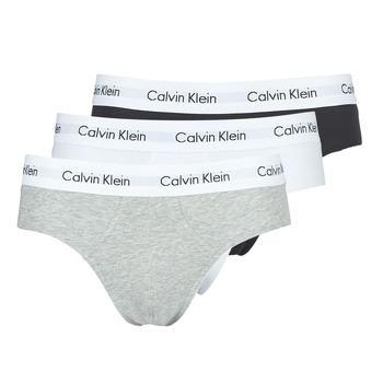 Lenjerie intimă Bărbați Slip Calvin Klein Jeans COTTON STRECH HIP BREIF X 3 Negru / Alb / Gri / Chiné