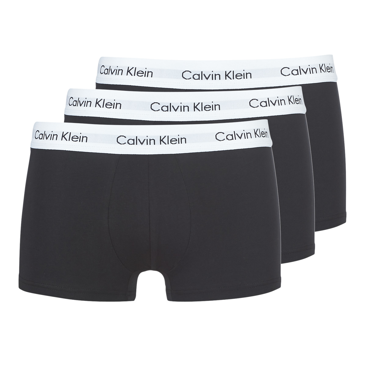 Lenjerie intimă Bărbați Boxeri Calvin Klein Jeans COTTON STRECH LOW RISE TRUNK X 3 Negru