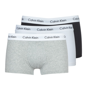Lenjerie intimă Bărbați Boxeri Calvin Klein Jeans COTTON STRECH LOW RISE TRUNK X 3 Negru / Alb / Gri / Chiné