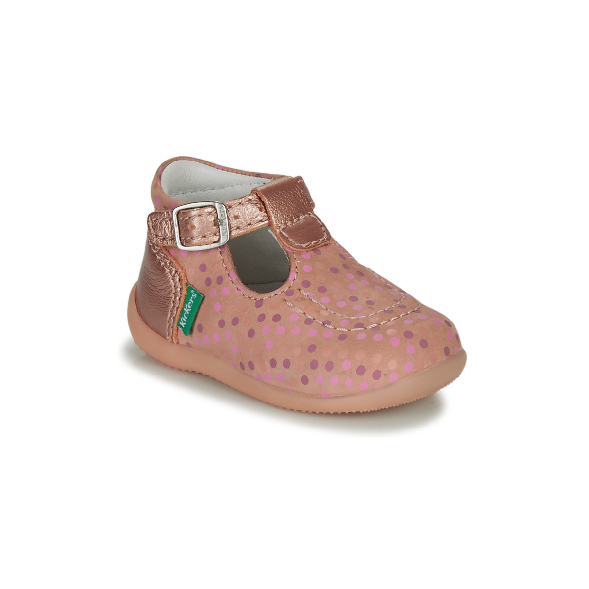 Pantofi Fete Sandale Kickers BONBEK-3 Roz / Picățele buline