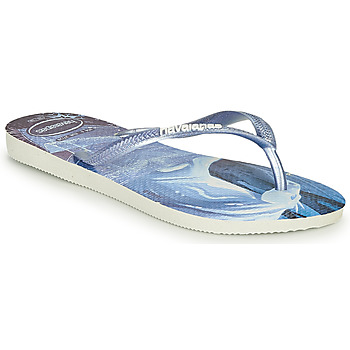 Pantofi Fete  Flip-Flops Havaianas KIDS SLIM FROZEN Albastru