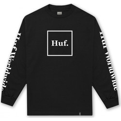 Îmbracaminte Bărbați Tricouri & Tricouri Polo Huf T-shirt domestic ls Negru