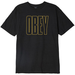 Îmbracaminte Bărbați Tricouri mânecă scurtă Obey worldwide line Negru