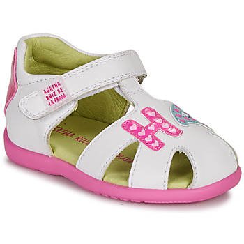 Pantofi Fete Sandale
 Agatha Ruiz de la Prada HAPPY Alb / Roz