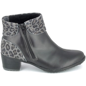 Pantofi Femei Botine Boissy Boots Noir Leopard Negru