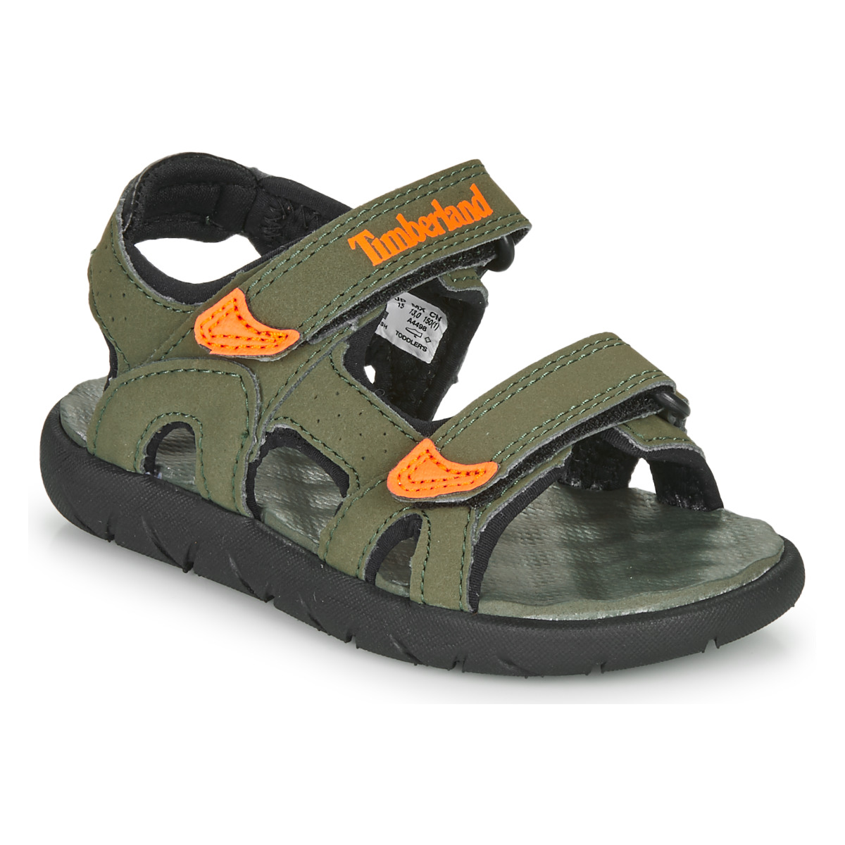 Pantofi Băieți Sandale Timberland PERKINS ROW 2-STRAP Verde / Portocaliu