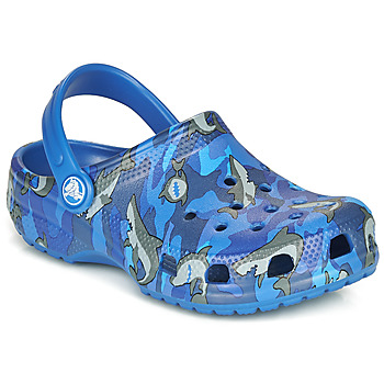 Pantofi Băieți Saboti Crocs CLASSIC SHARK CLOG Blue