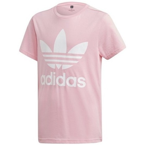 Îmbracaminte Fete Tricouri mânecă scurtă adidas Originals Trefoil Tee roz