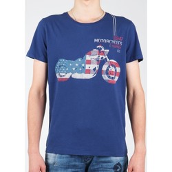Îmbracaminte Bărbați Tricouri & Tricouri Polo Wrangler S/S Biker Flag Tee W7A53FK 1F albastru