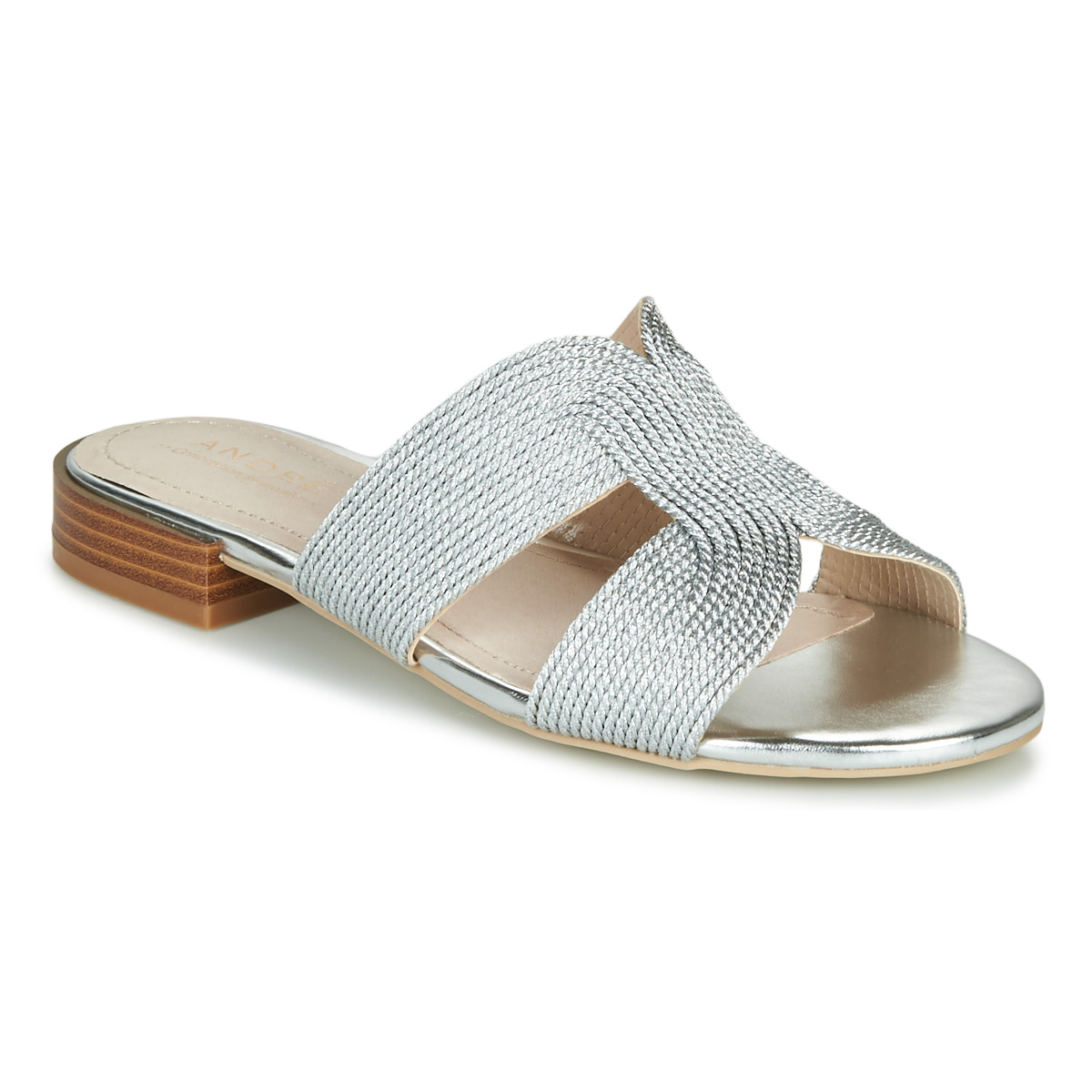 Pantofi Femei Papuci de vară André PHYLLIS Argintiu