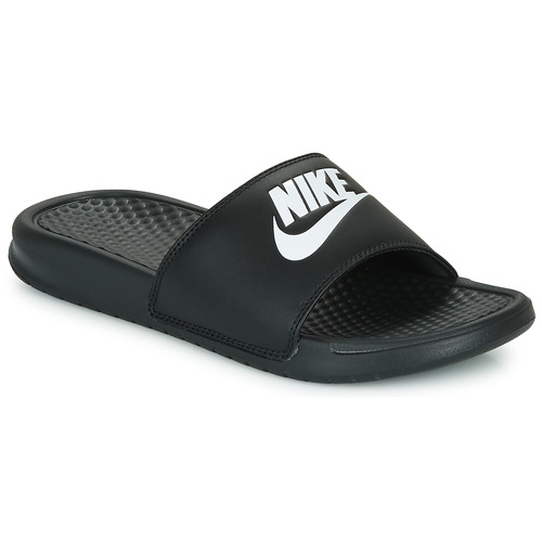 Pantofi Femei Șlapi Nike BENASSI JUST DO IT Negru / Alb