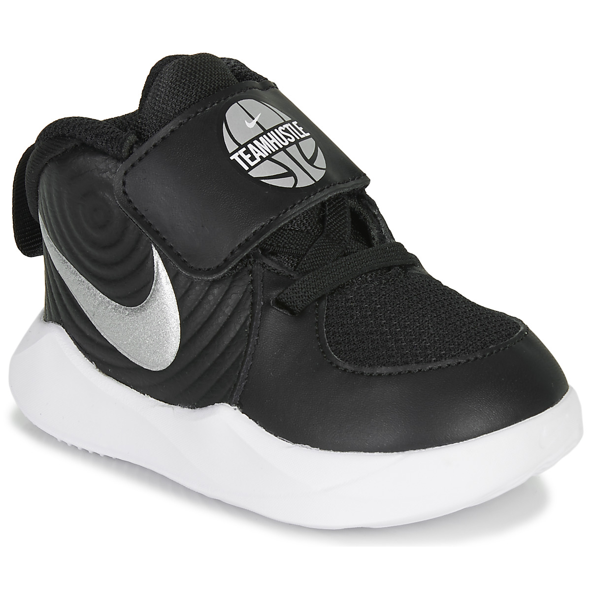 Pantofi Băieți Basket Nike TEAM HUSTLE D 9 TD Negru / Argintiu