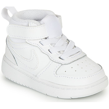 Pantofi Copii Pantofi sport stil gheata Nike COURT BOROUGH MID 2 TD Alb