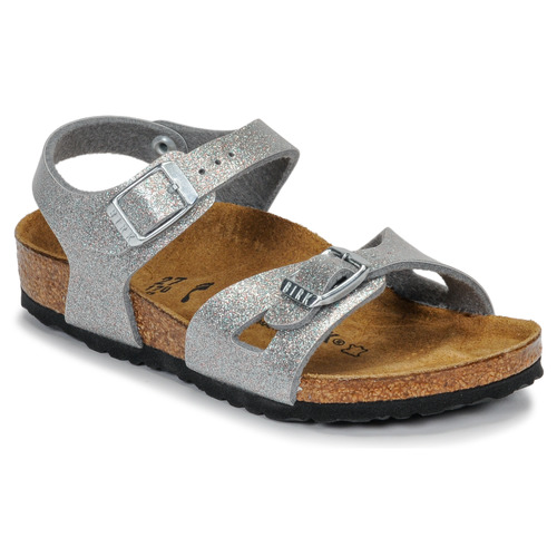 Pantofi Fete Sandale Birkenstock RIO Glitter / Silver