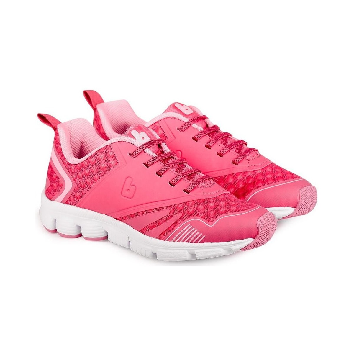 Pantofi Fete Sneakers Bibi Shoes Pantofi Sport Fete Bibi Icon Ciclamen/Disco roz