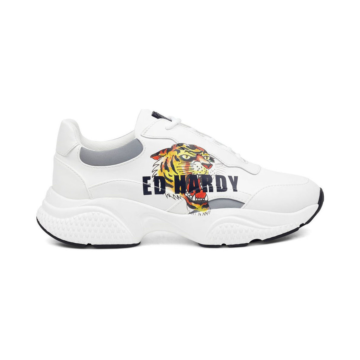 Pantofi Bărbați Sneakers Ed Hardy Insert runner-tiger-white/multi Alb