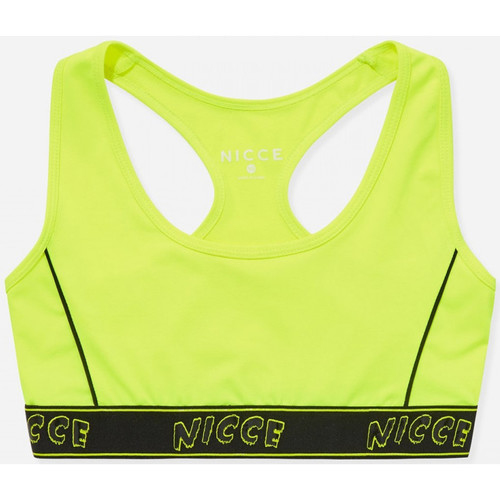 Îmbracaminte Femei Maiouri și Tricouri fără mânecă Nicce London Carbon racerback bra galben