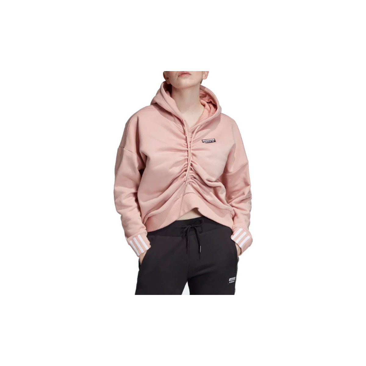Îmbracaminte Femei Bluze îmbrăcăminte sport  adidas Originals adidas Ruched Hoodie roz