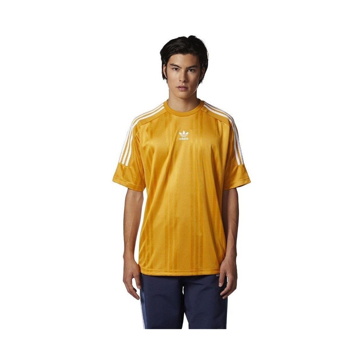 Îmbracaminte Bărbați Tricouri mânecă scurtă adidas Originals Originals Jacquard 3 Stripes Tshirt galben