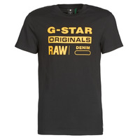 Îmbracaminte Bărbați Tricouri mânecă scurtă G-Star Raw COMPACT JERSEY O Negru