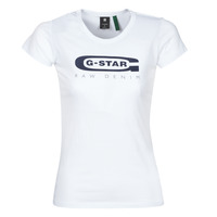 Îmbracaminte Femei Tricouri mânecă scurtă G-Star Raw GRAPHIC 20 SLIM R T WMN SS White