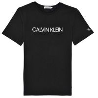 Îmbracaminte Băieți Tricouri mânecă scurtă Calvin Klein Jeans INSTITUTIONAL T-SHIRT Negru
