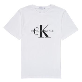 Îmbracaminte Copii Tricouri mânecă scurtă Calvin Klein Jeans MONOGRAM Alb