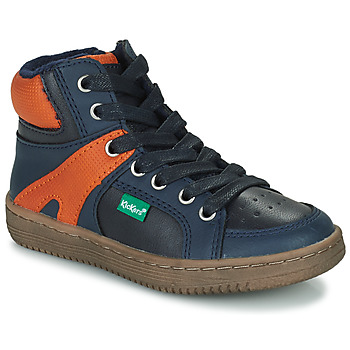 Pantofi Băieți Pantofi sport stil gheata Kickers Lowell Albastru / Portocaliu