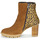 Pantofi Femei Botine Philippe Morvan LOKS V1 VELOURS CAMEL/LEOP Maro / Leopard
