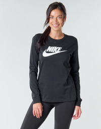 Îmbracaminte Femei Tricouri cu mânecă lungă  Nike W NSW TEE ESSNTL LS ICON FTR Negru