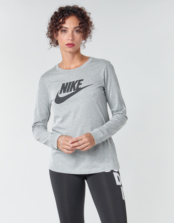 Îmbracaminte Femei Tricouri cu mânecă lungă  Nike W NSW TEE ESSNTL LS ICON FTR Gri