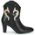 Pantofi Femei Botine Fericelli NARLOTTE Negru / Auriu