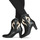 Pantofi Femei Botine Fericelli NARLOTTE Negru / Auriu
