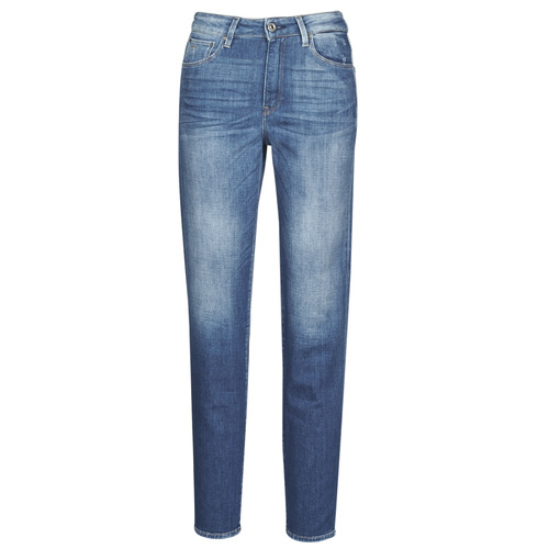 Îmbracaminte Femei Jeans drepti G-Star Raw 3301 HIGH STRAIGHT 90'S ANKLE WMN Faded /  cobalt-fuxia