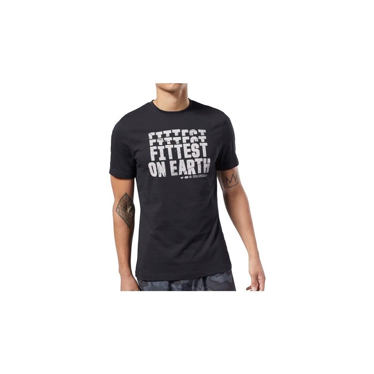 Îmbracaminte Bărbați Tricouri mânecă scurtă Reebok Sport Crossfit Fittest ON Earth Tee Negru