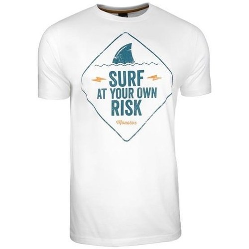 Îmbracaminte Bărbați Tricouri mânecă scurtă Monotox Surf Risk Alb