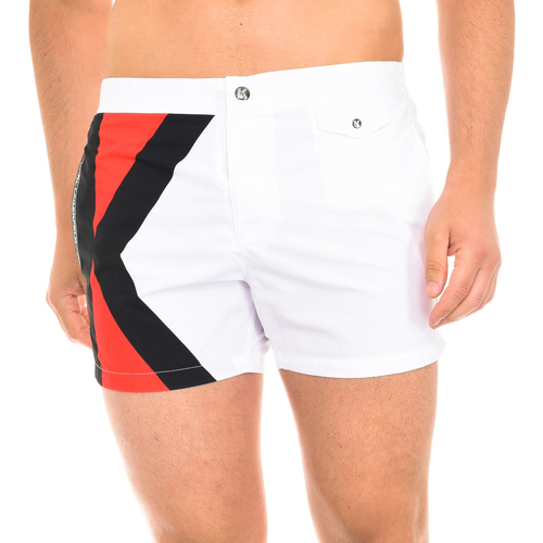 Îmbracaminte Bărbați Maiouri și Shorturi de baie Karl Lagerfeld KL19MBS04-WHITE Alb