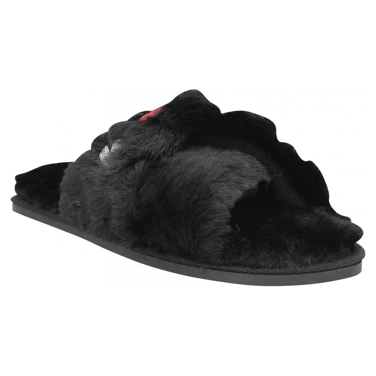 Pantofi Femei Papuci de vară Karl Lagerfeld Salotto Karl Kross Strap Textile Femme Noir Negru