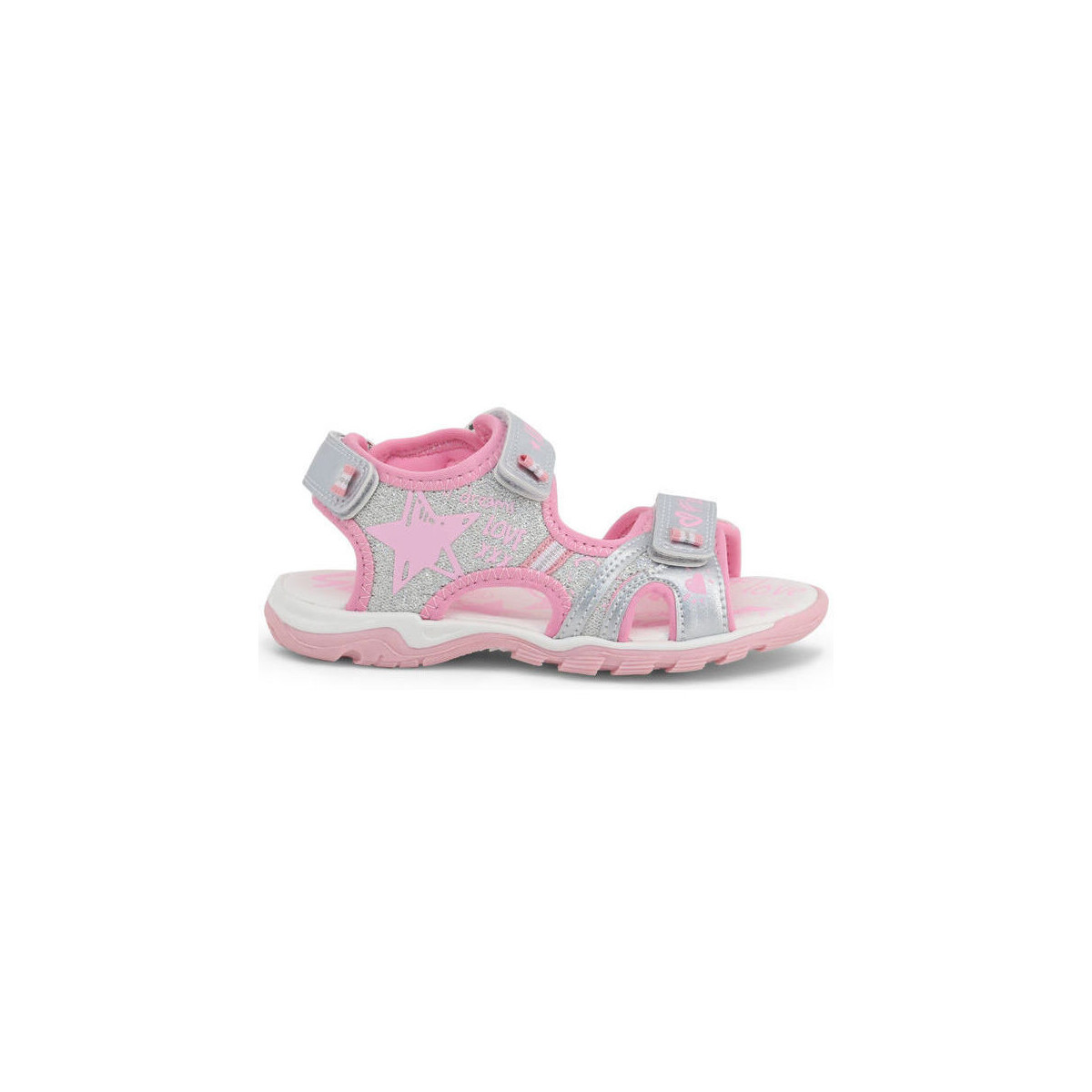 Pantofi Bărbați Sandale Shone 6015-025 Silver/Pink Gri