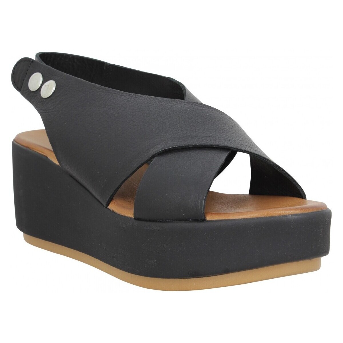 Pantofi Femei Sandale Inuovo 12303 Cuir Femme Noir Negru