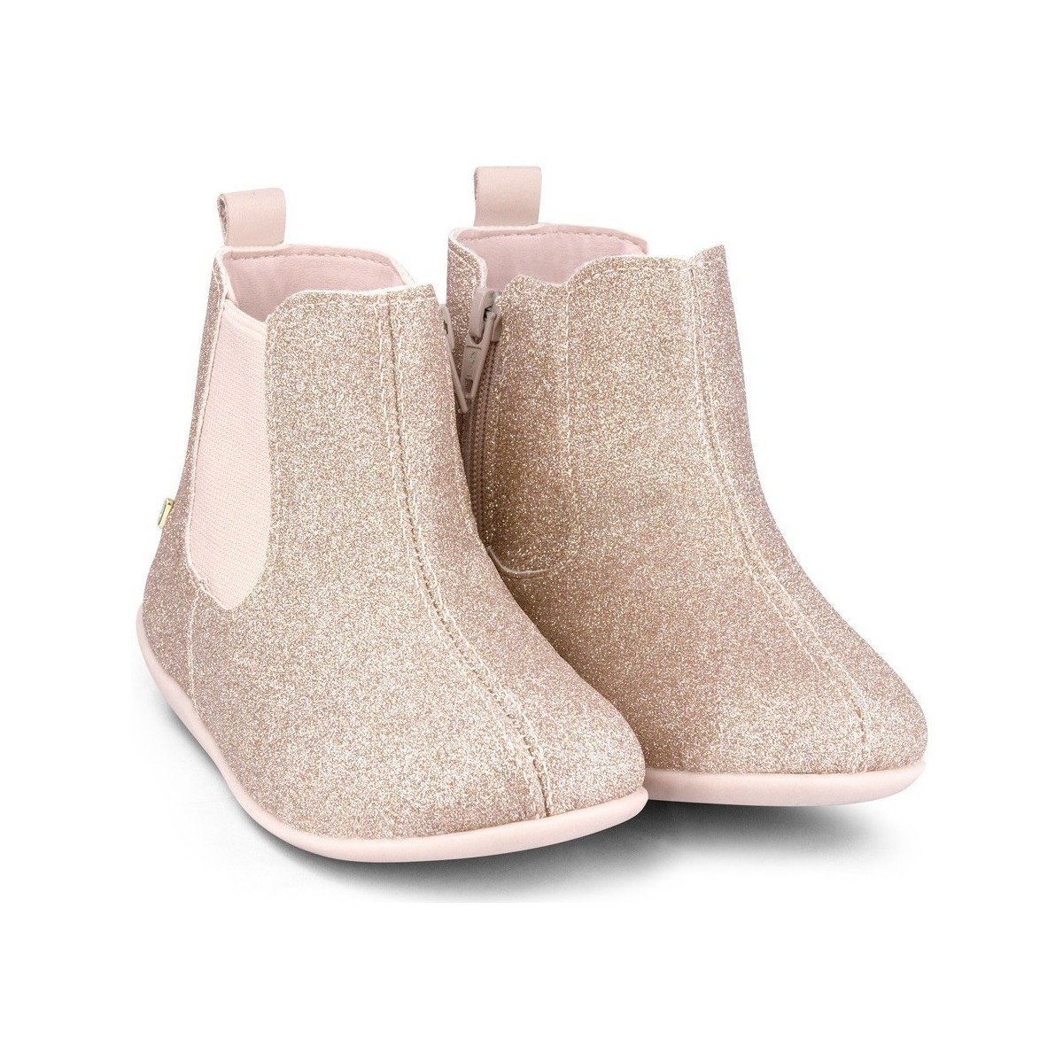 Pantofi Fete Ghete Bibi Shoes Ghete Fetite Bibi Rainbow Camelia Glitter roz