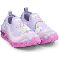 Pantofi Fete Sneakers Bibi Shoes Pantofi Fete LED Bibi Space Wave 2.0 Unicorn Roz